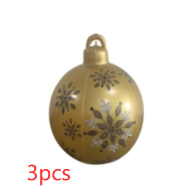 Weihnachten Ornament Ball Outdoor PVC 60CM aufblasbare dekoriert Ball PVC Giant große Kugeln Weihnachtsbaum Dekorationen Spielzeug Ball