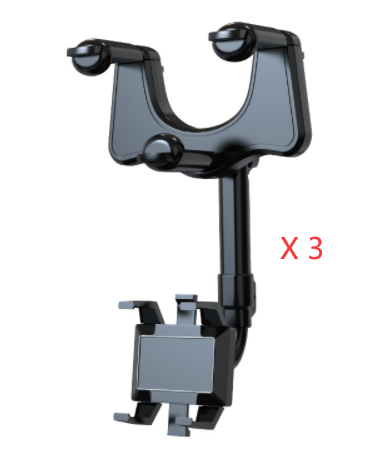 Rückspiegel-Handyhalter für das Auto, drehbarer und einziehbarer Auto-Handyhalter