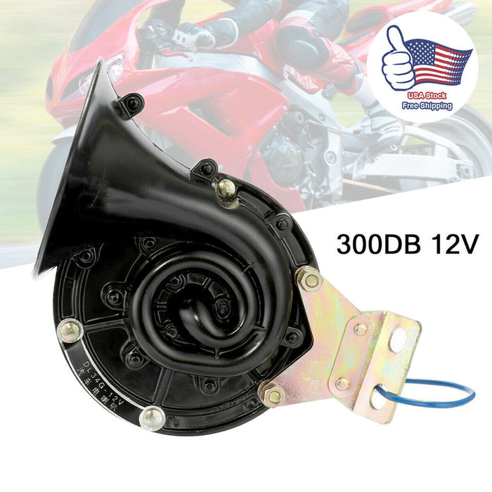 300DB Loud Electric Horn Trumpet For Car Motorcycle Truck Train Boat Universal