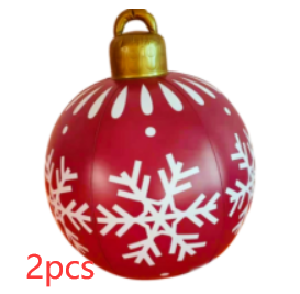 Weihnachten Ornament Ball Outdoor PVC 60CM aufblasbare dekoriert Ball PVC Giant große Kugeln Weihnachtsbaum Dekorationen Spielzeug Ball