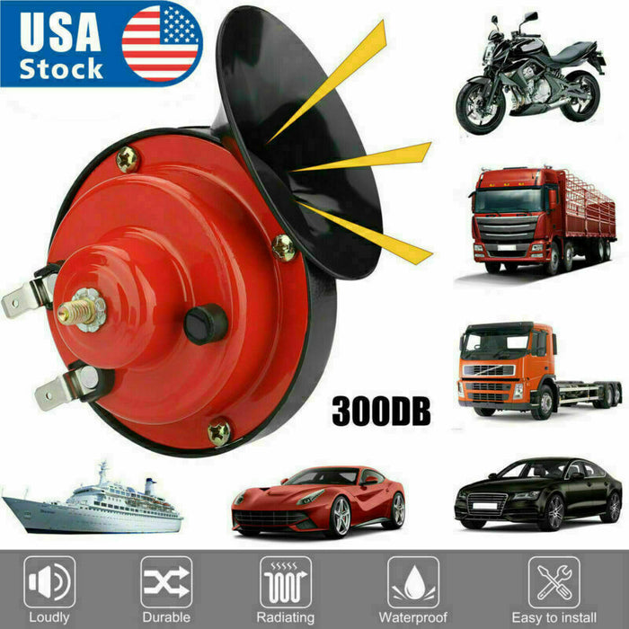 2PC 12V 300DB Super Loud Train Air Horn Waterproof Motorcycle Car Truck SUV Boat