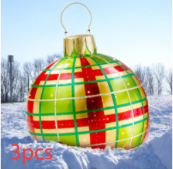 Weihnachten Ornament Ball Outdoor PVC 60CM aufblasbare dekoriert Ball PVC Giant große Kugeln Weihnachtsbaum Dekorationen Spielzeug Ball