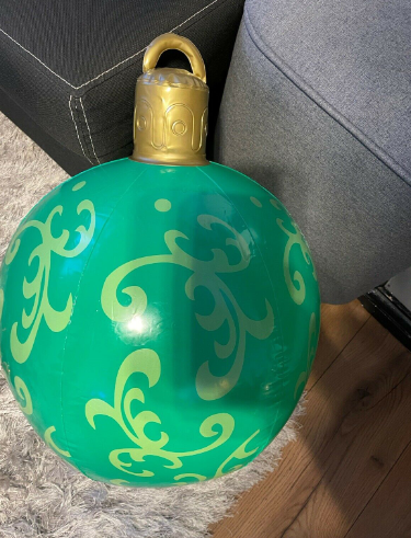 Weihnachten Ornament Ball Outdoor PVC 60CM aufblasbare dekoriert Ball PVC Giant große Kugeln Weihnachtsbaum Dekorationen Spielzeug Ball