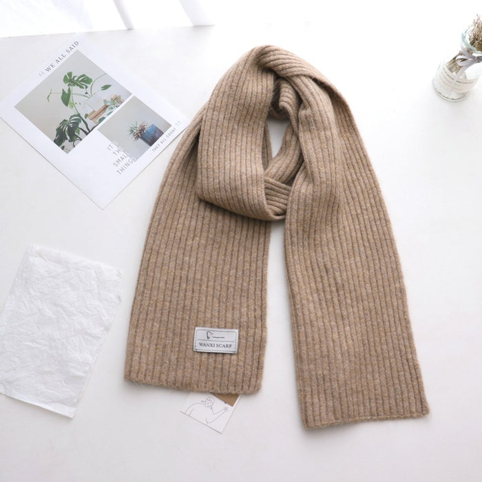 Gestrickte einfarbige gestreifte Schals für Männer und Frauen