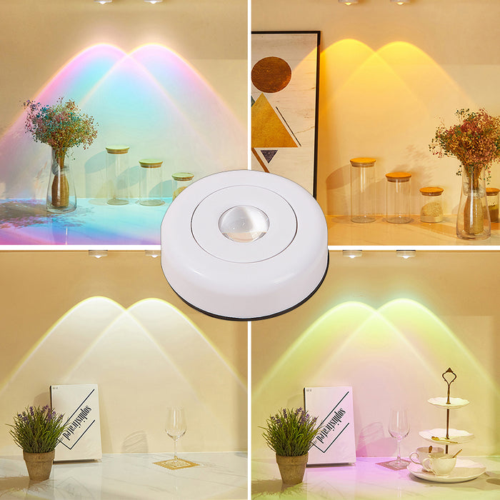 Luci a LED Armadio senza fili Luci da cucina Sotto i mobili Alimentato a batteria Luce notturna al tramonto Lampada da parete Decorazione camera da letto Armadietto