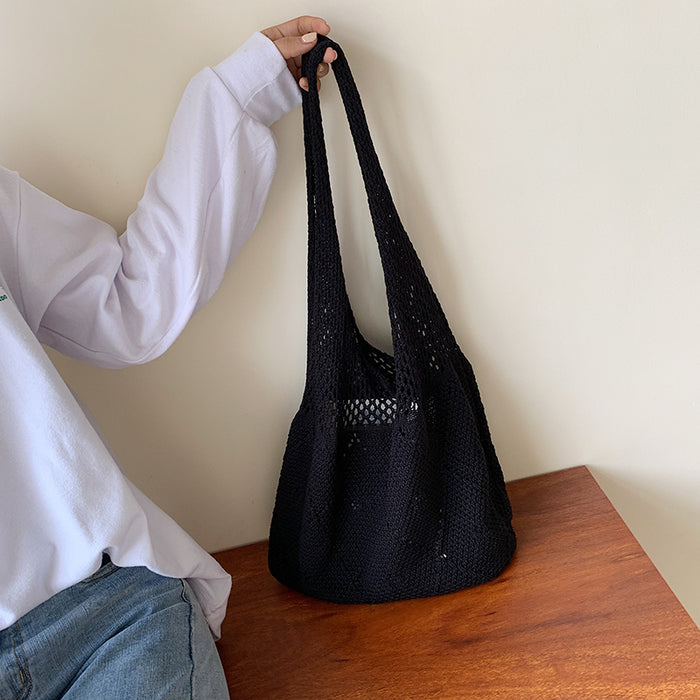 Knitted Hollow Sweater Bag Tote Shoulder
