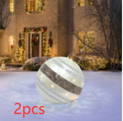 Weihnachten Ornament Ball Outdoor PVC 60CM aufblasbare dekoriert Ball PVC Giant große Kugeln Weihnachtsbaum Dekorationen Spielzeug Ball