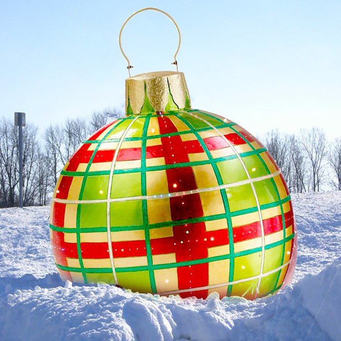 Weihnachten Ornament Ball Outdoor PVC 60CM aufblasbare dekoriert Ball PVC Giant große Kugeln Weihnachtsbaum Dekorationen Spielzeug Ball