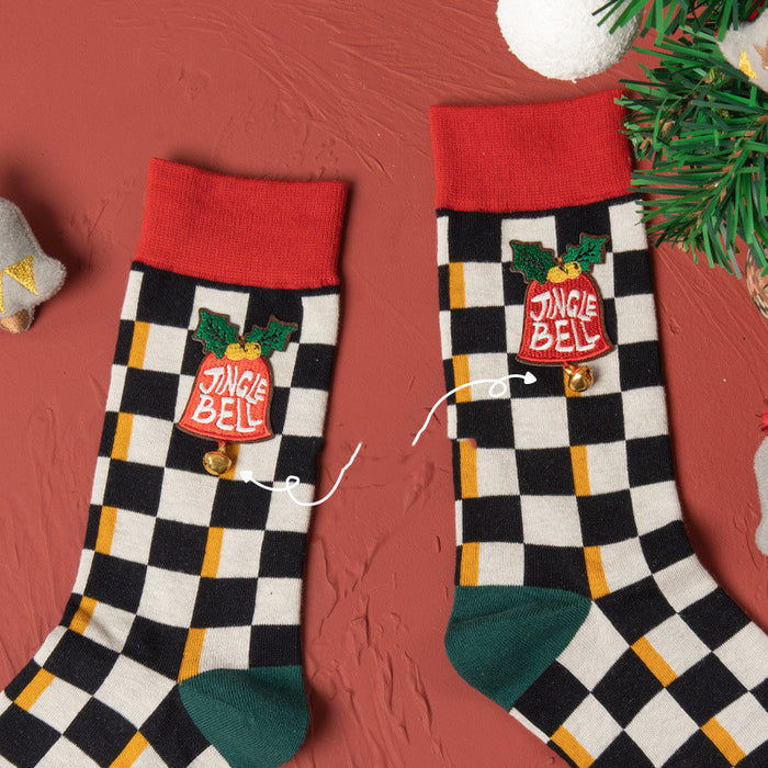 Casal de caixa de presente de Natal de novos produtos de outono e inverno em meias tubulares