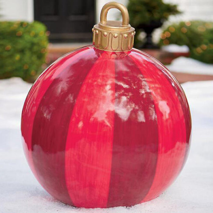 Weihnachten Ornament Ball Outdoor PVC 60CM aufblasbare dekoriert Ball PVC Giant große Kugeln Weihnachtsbaum Dekorationen Spielzeug Ball