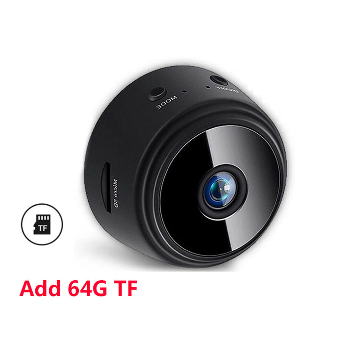 A9 Telecamera di sicurezza con aspirazione magnetica Telecamera HD Visione notturna a infrarossi intelligente per la casa