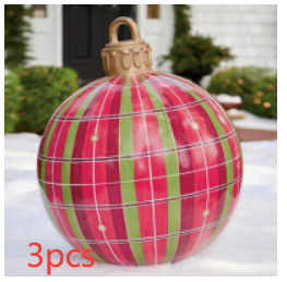 Weihnachten Ornament Ball Outdoor PVC 60CM aufblasbare dekoriert Ball PVC Giant große Kugeln Weihnachtsbaum Dekorationen Spielzeug Ball