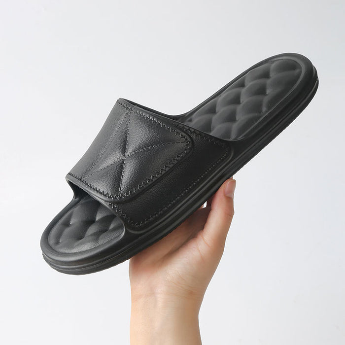 Zapatillas de verano Zapatillas de baño con diseño a cuadros para zapatos de mujer