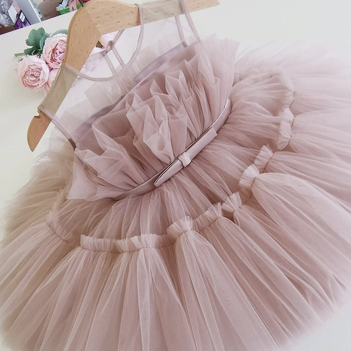 Robe pour enfants robe de princesse fille en gaze moelleuse