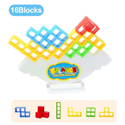 Jeux de société à empiler d'équilibre, blocs de tour pour enfants et adultes, jouets pour fêtes de famille, jeux de voyage, Puzzle pour garçons et filles, blocs de construction