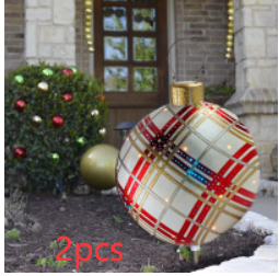 Weihnachten Ornament Ball Outdoor PVC 60CM aufblasbare dekoriert Ball PVC Giant große Kugeln Weihnachtsbaum Dekorationen Spielzeug Ball