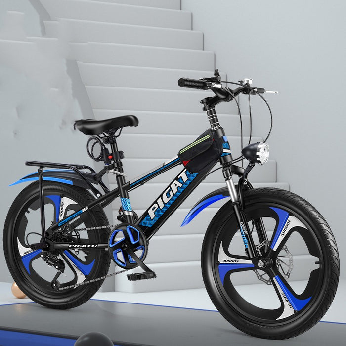 Bicicleta de montaña de velocidad variable con absorción de impactos de una sola pupila