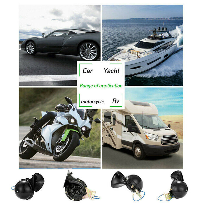 300DB Loud Electric Horn Trumpet For Car Motorcycle Truck Train Boat Universal