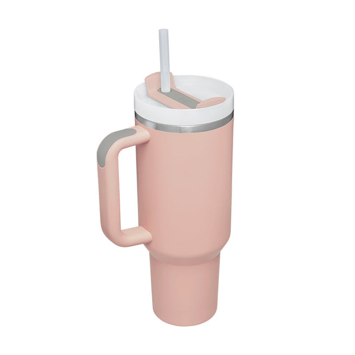 Halloween Thermobecher 1.2 Liter Strohhalm Kaffee Isolierung Tasse mit Griff Portable Auto Edelstahl Wasserflasche Große Kapazität Reisen BPA frei Thermobecher