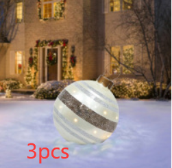Weihnachten Ornament Ball Outdoor PVC 60CM aufblasbare dekoriert Ball PVC Giant große Kugeln Weihnachtsbaum Dekorationen Spielzeug Ball