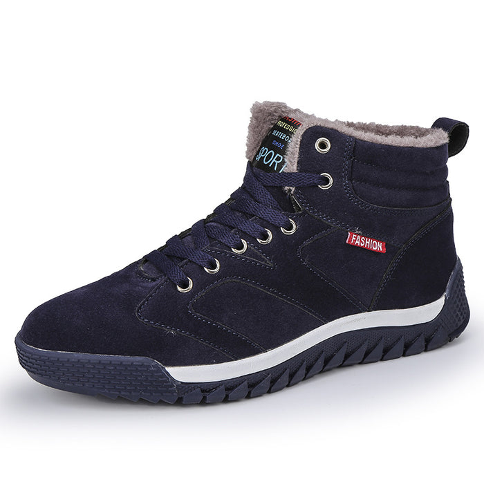 Men's Large Size Casual Warm Lightweight High-Top Cotton Shoes