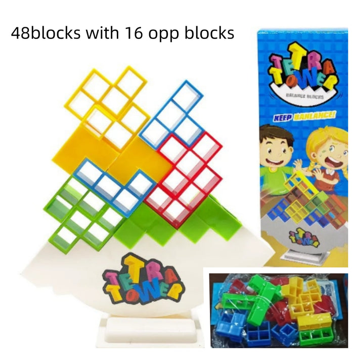 Jeux de société à empiler d'équilibre, blocs de tour pour enfants et adultes, jouets pour fêtes de famille, jeux de voyage, Puzzle pour garçons et filles, blocs de construction