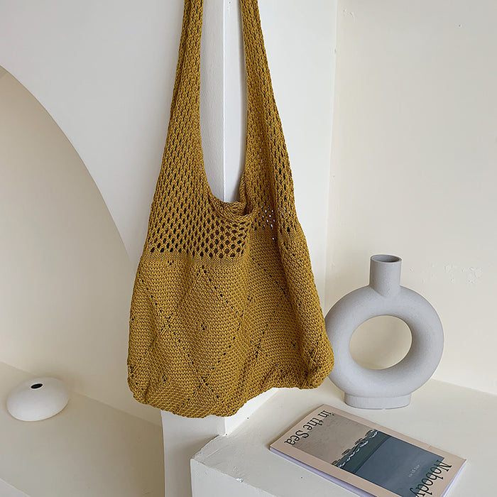 Knitted Hollow Sweater Bag Tote Shoulder