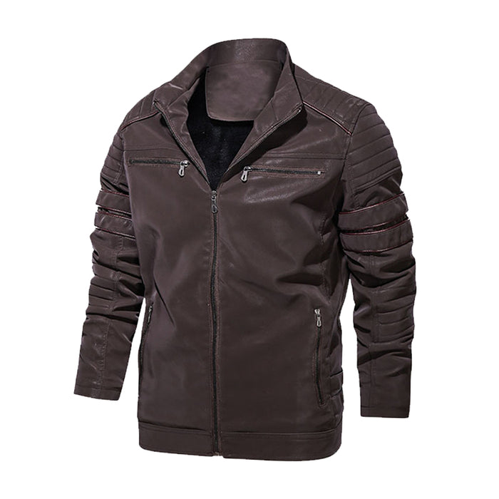 Men Leather Jacket Motorcycle PU Men Jackets