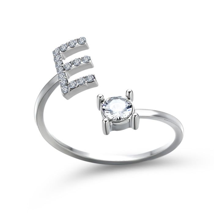 Neue Design Einstellbare 26 Initial Brief Ring Mode Schmuck Für Frauen Einfache Elegante Schmuck