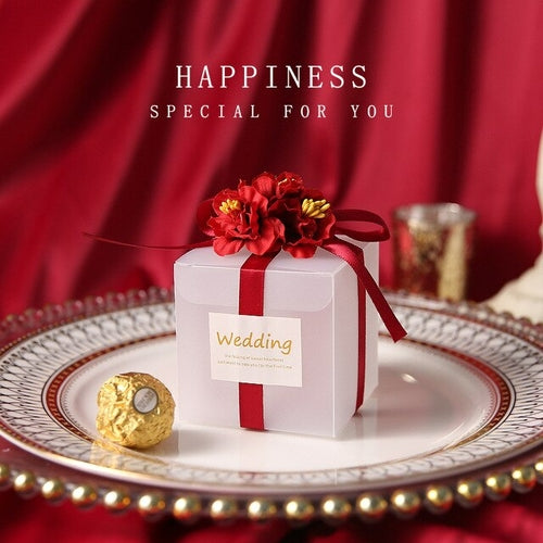 10 Teile/satz Hochzeit Geschenkbox 7x7 cm Quadratische Transparente PVC Box Candy