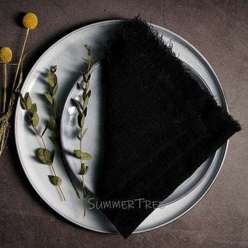 10 Stück Servietten Rustikale Baumwollgaze 41 cm Serviette Musselin Geschirrtuch Abendessen