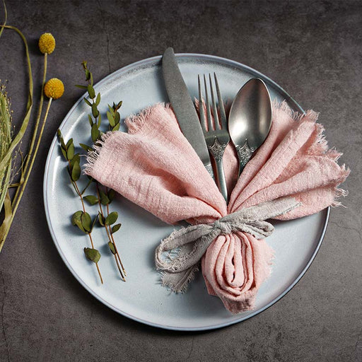 10 Stück Servietten Rustikale Baumwollgaze 41 cm Serviette Musselin Geschirrtuch Abendessen