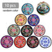 10 teile/satz Runde Bestickte Stoffuntersetzer Vintage Ethnic Floral