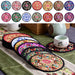 10 teile/satz Runde Bestickte Stoffuntersetzer Vintage Ethnic Floral