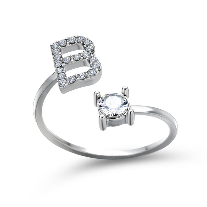 Neue Design Einstellbare 26 Initial Brief Ring Mode Schmuck Für Frauen Einfache Elegante Schmuck