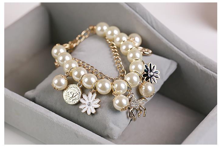 Pearl flower bracelet jewelry