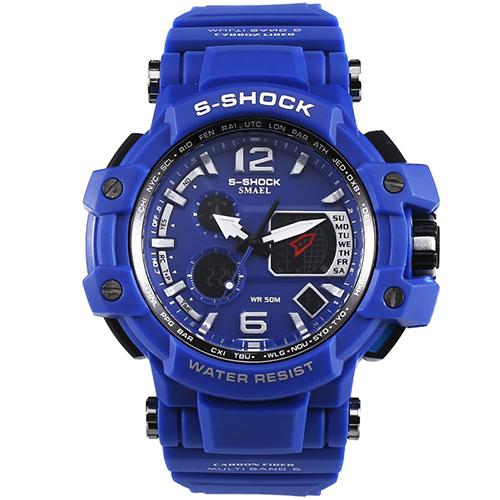 Herren Sport LED Digital Wasserdicht Erdbebensichere Uhr