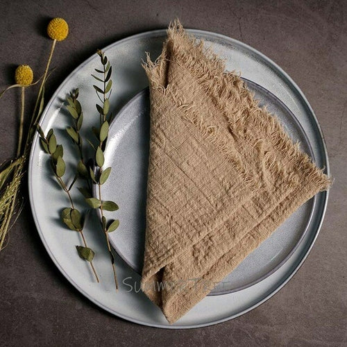 12 Stück Servietten Baumwollgaze 41 cm Serviette Musselin Geschirrtücher Abendessen Retro