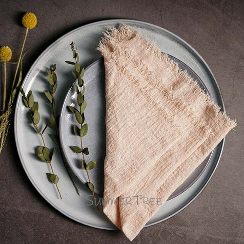 12 Stück Servietten Baumwollgaze 41 cm Serviette Musselin Geschirrtücher Abendessen Retro