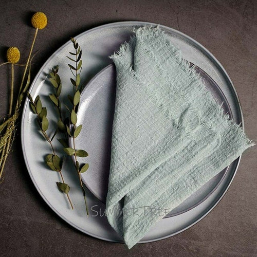 12 Stück Servietten Baumwollgaze 41 cm Serviette Musselin Geschirrtücher Abendessen Retro