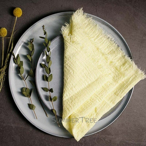 12 Stück Servietten Baumwollgaze 41 cm Serviette Musselin Geschirrtücher Abendessen Retro