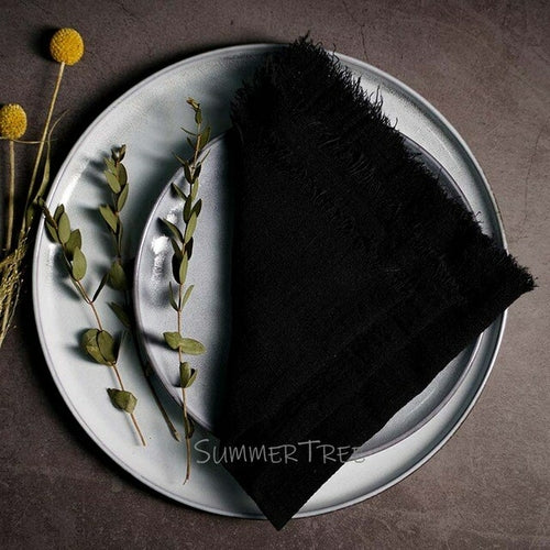 12 Stück Servietten Baumwollgaze 41 cm Serviette Musselin Geschirrtücher Abendessen Retro