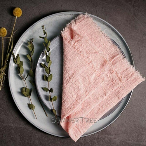 12 Stück Servietten Baumwollgaze 41 cm Serviette Musselin Geschirrtücher Abendessen Retro