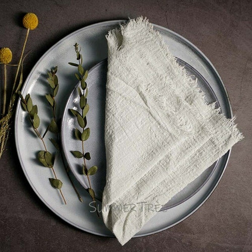 12 Stück Servietten Baumwollgaze 41 cm Serviette Musselin Geschirrtücher Abendessen Retro