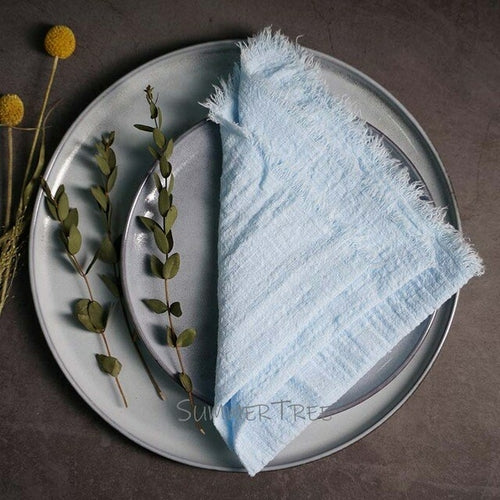 12 Stück Servietten Baumwollgaze 41 cm Serviette Musselin Geschirrtücher Abendessen Retro