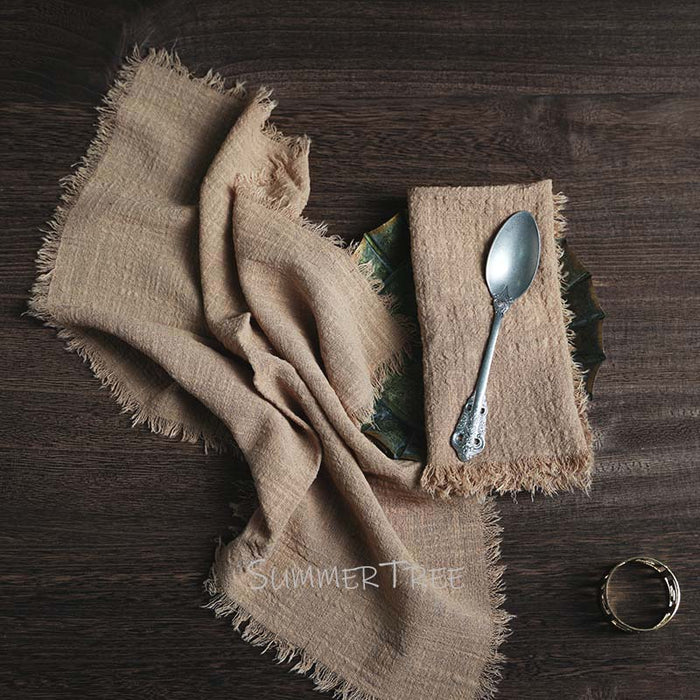 12 Stück Servietten Baumwollgaze 41 cm Serviette Musselin Geschirrtücher Abendessen Retro