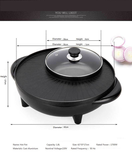 Multifunktionaler Topf-Elektrogrill