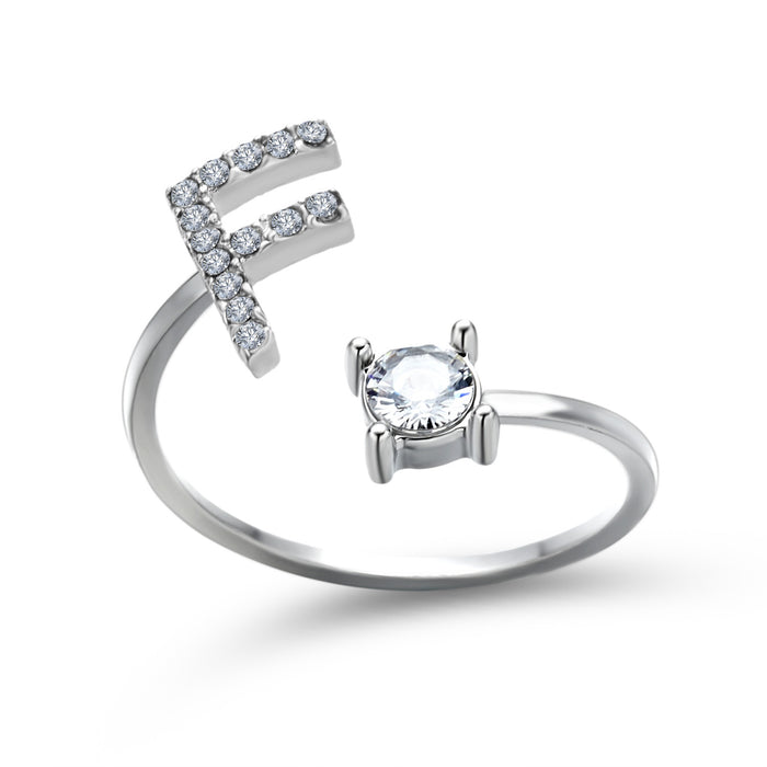 Neue Design Einstellbare 26 Initial Brief Ring Mode Schmuck Für Frauen Einfache Elegante Schmuck