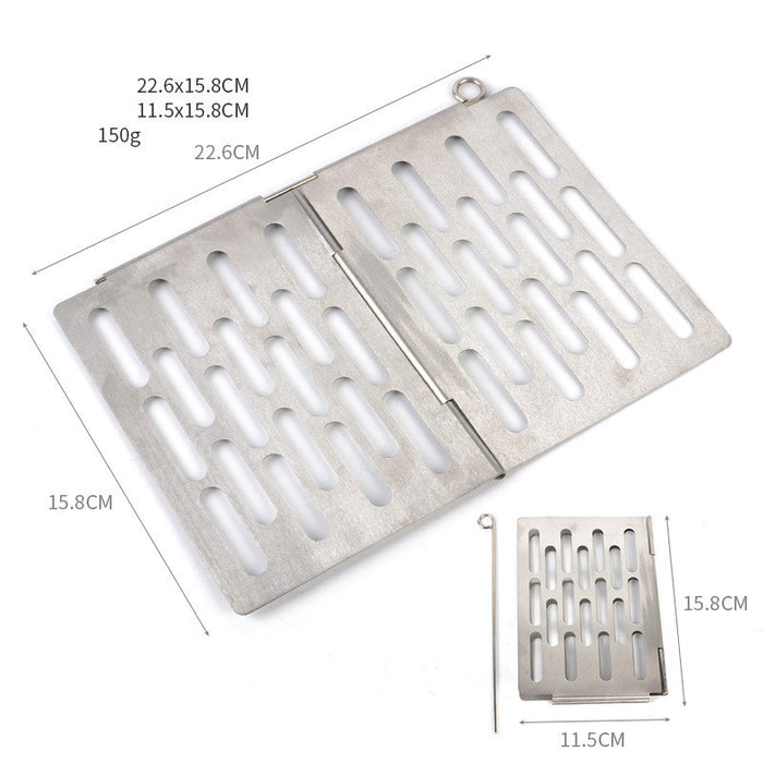 Picknick im Freien Einfacher tragbarer Mini-Barbecue-Grill Grillplatte Edelstahl-Klappgrill Grill Grill