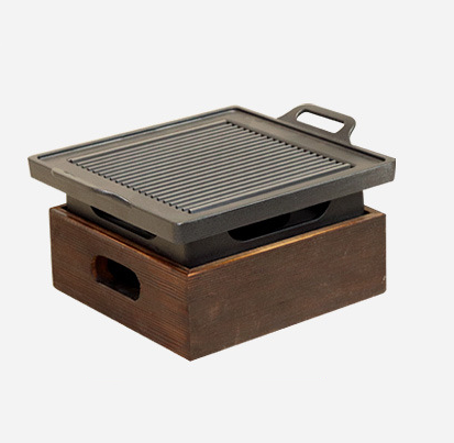 Holzsitz koreanischer Stil Grillpfanne Grill Haushalt rauchfrei